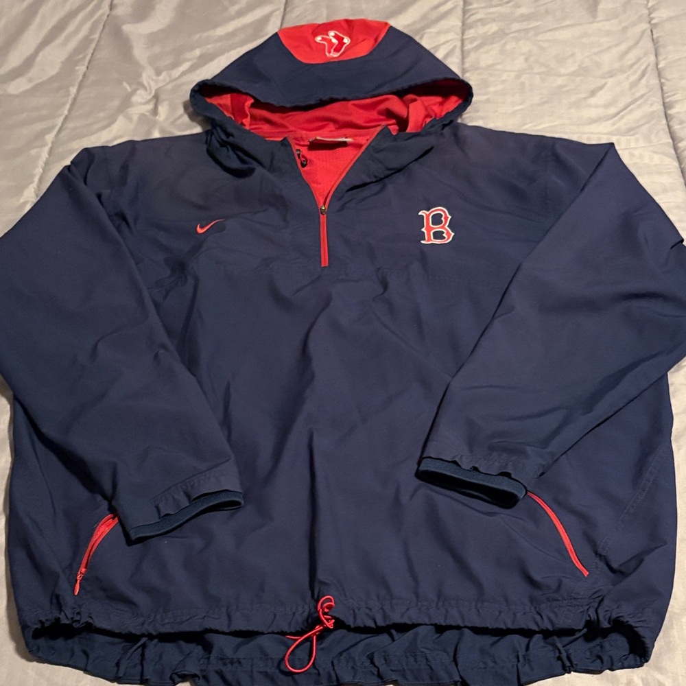 NIKE MLB Boston Redsox Pullover Windbreaker Jacket Size XXL